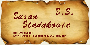 Dušan Sladaković vizit kartica